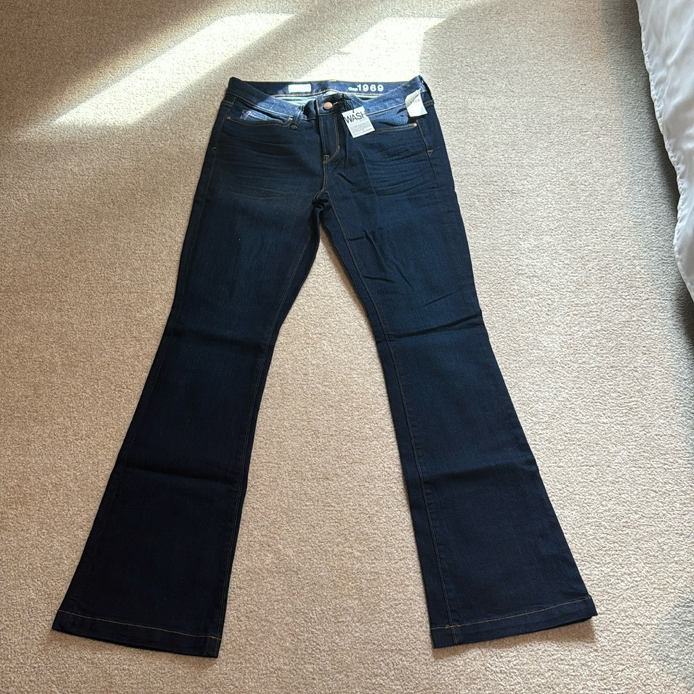 NWT Gap 1969 Long & Lean Trouser  low/mid rise flare denim